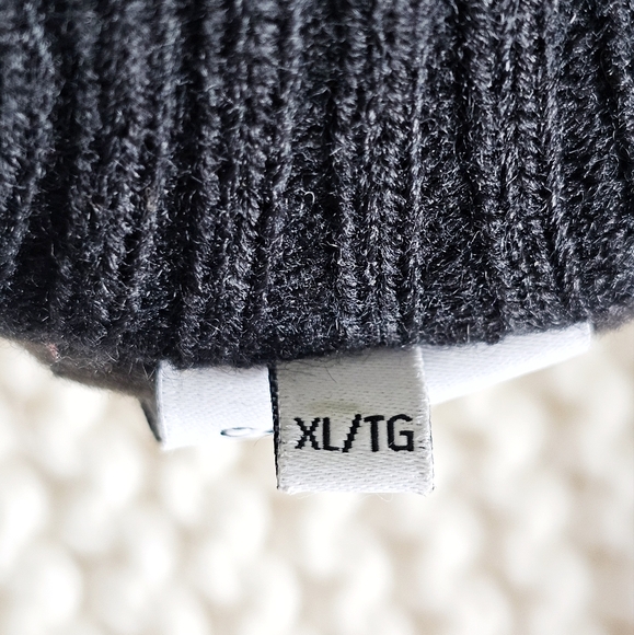 Calvin Klein Touchscreen Warm Black Gloves Logo On Knit Cuff Lined Interior XL - Picture 5 of 12